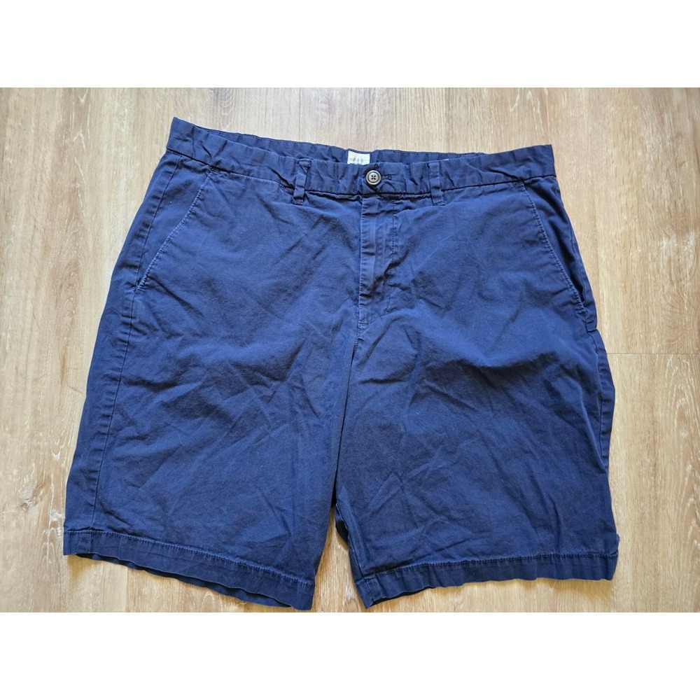 Gap For Good Mens Navy Blue Chino Shorts Size 36 Cotton Stretch 9" Inseam